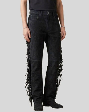 Rodeo Noir Fringe Suede Pants