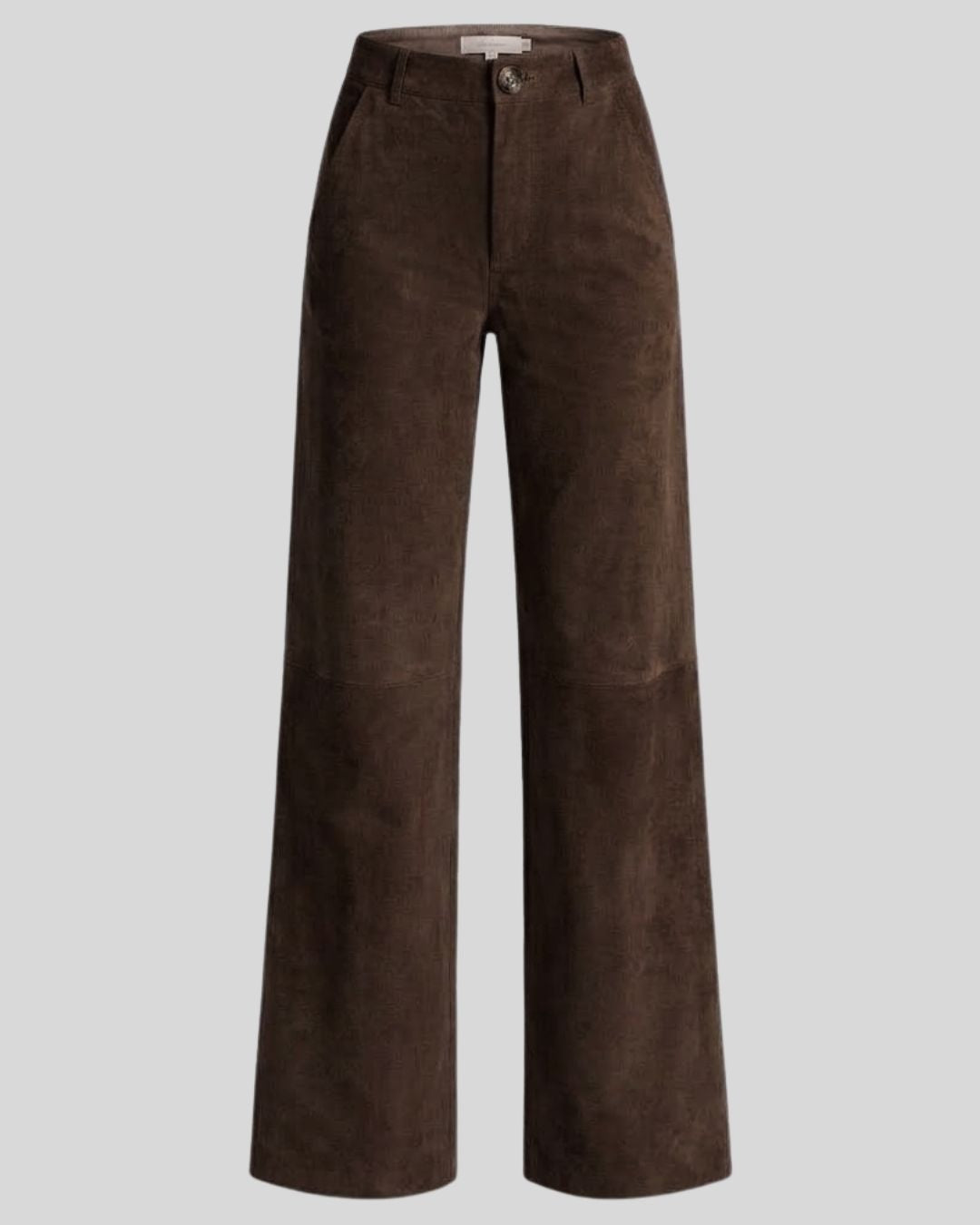 Cocoa Line Suede Wide-Leg Pants
