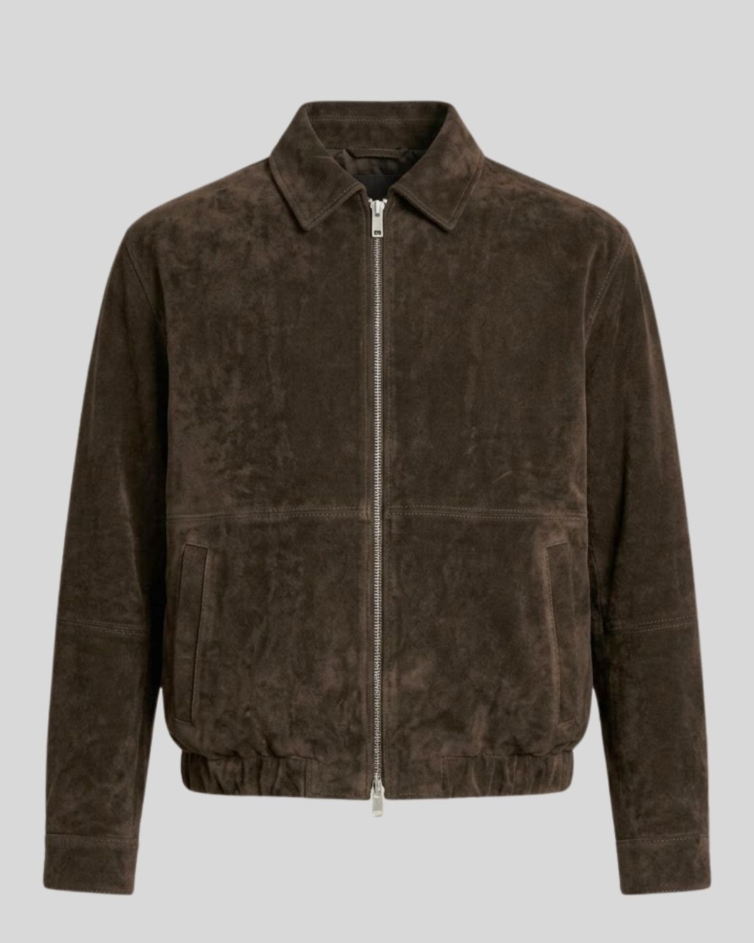 Briar Dark Brown Suede Harrington Jacket for Men