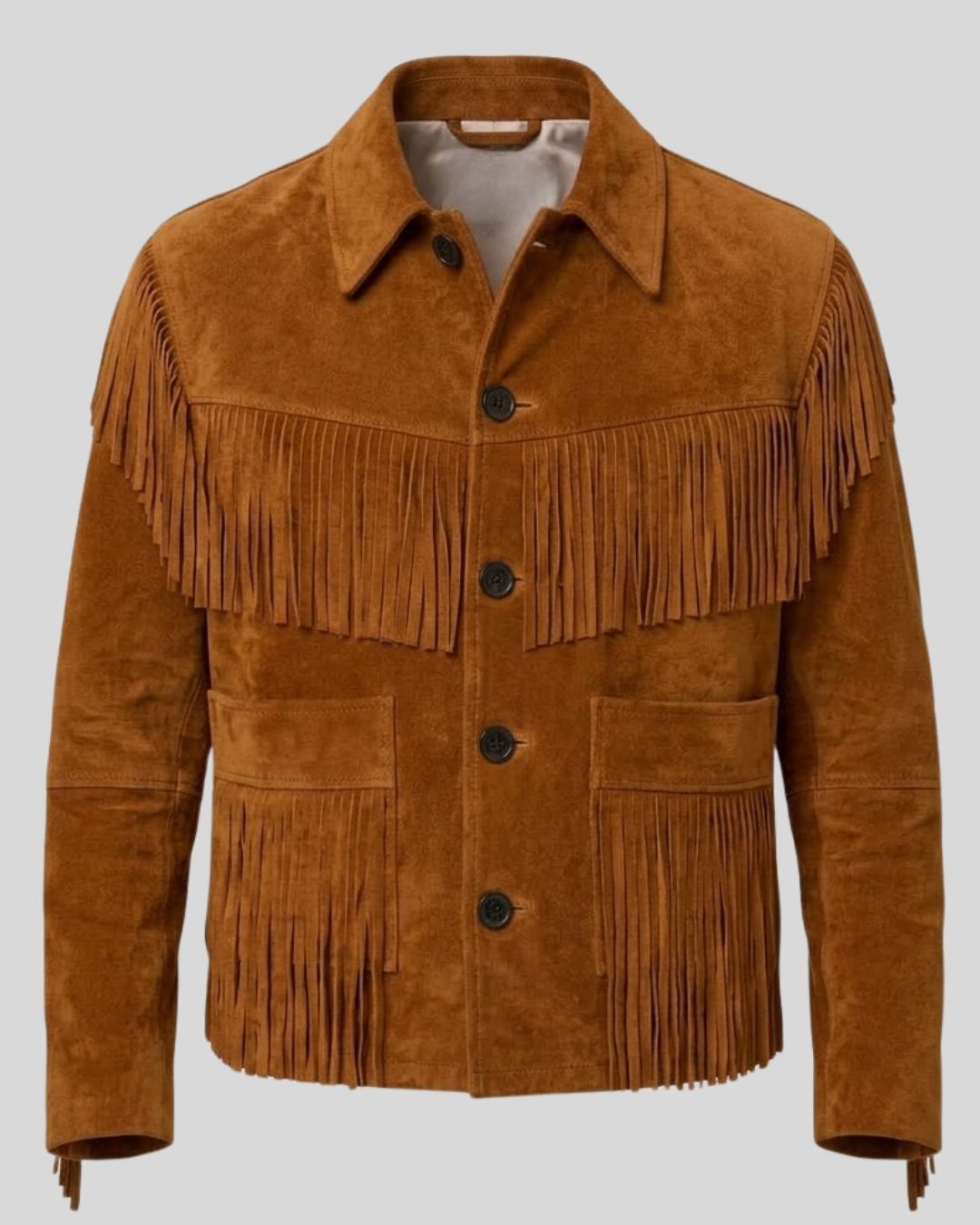 Ranger Cognac Suede Fringe Jacket