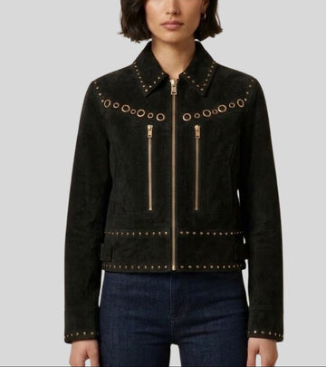 Rodeo Noir Studded Suede Jacket
