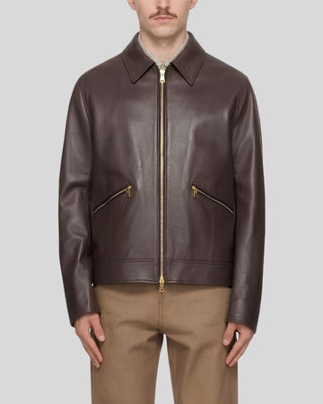 Regent Line Dark Brown Leather Jacket for Men
