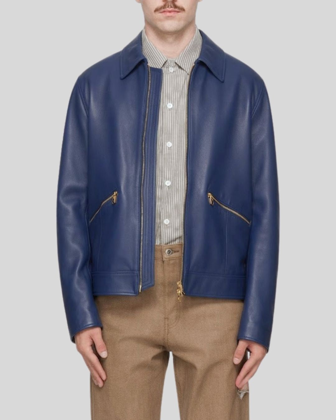 Regent Line Blue Leather Jacket