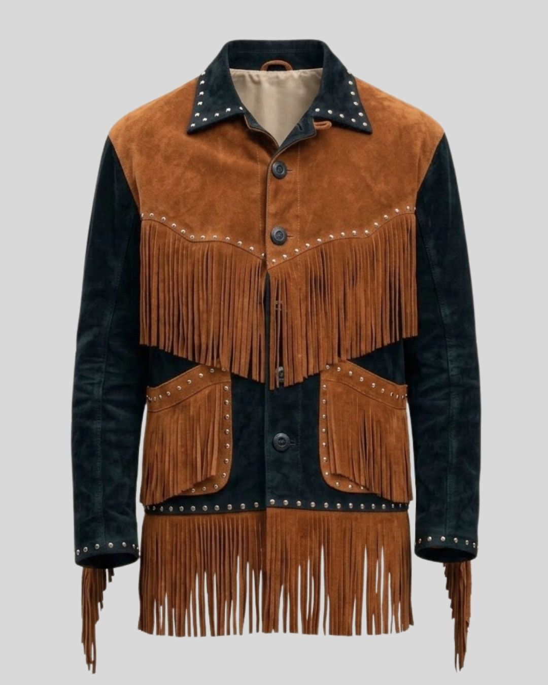 Dakota Two Tone Suede Fringe Jacket for Men