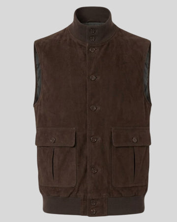 Cocoa Reserve Brown Suede Vest