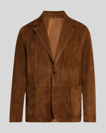 Sable Ridge Mens Single Breasted Suede Blazer