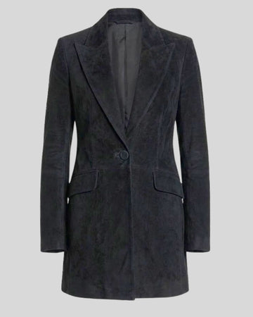 Onyx Arc Black Suede Blazer