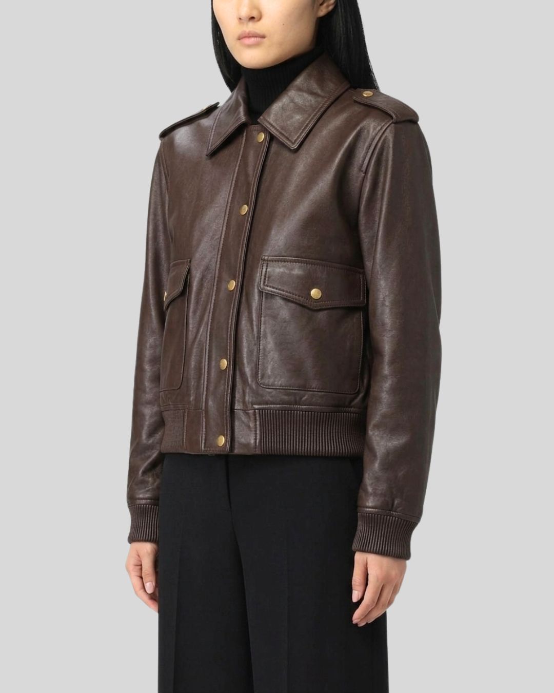 Legion Brown Bomber Leather Jacket