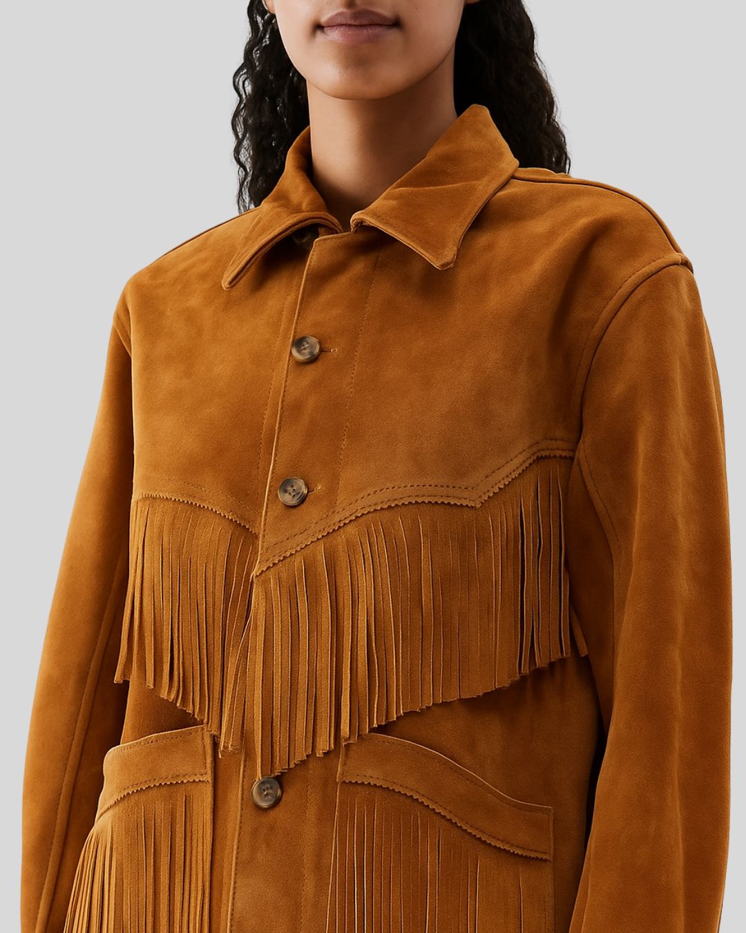 FrontierMuse Western Fringe Boho Cowgirl Jacket For Womens