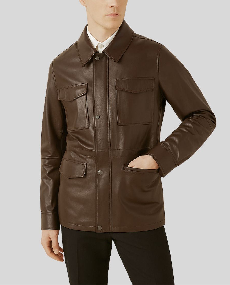 Side view hand-in-pocket shot of Imperial Utility Jacket