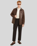 Styled outfit with Imperial Utility Leather Jacket and loafers