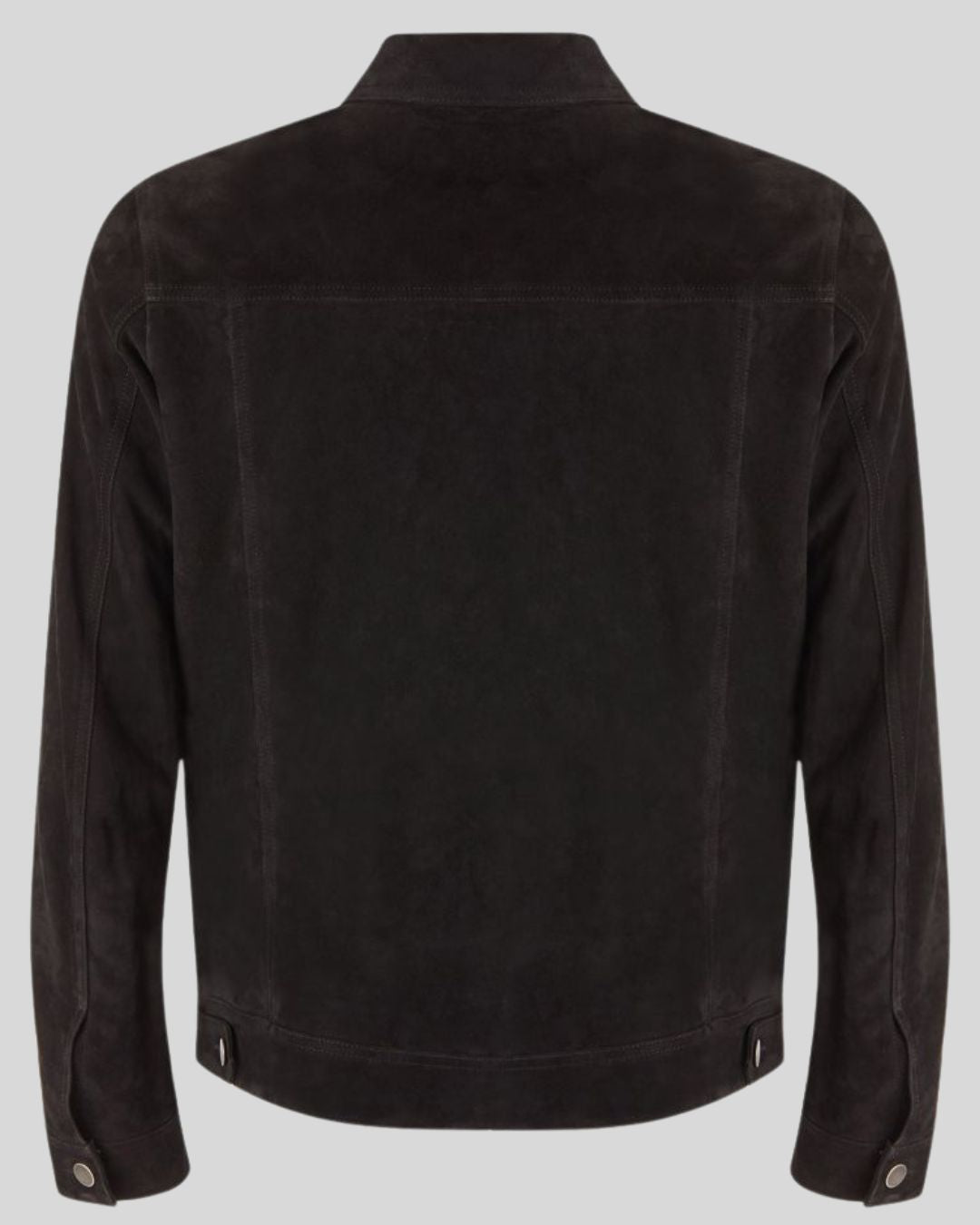 back of black suede trucker jacket – Midnight Torque