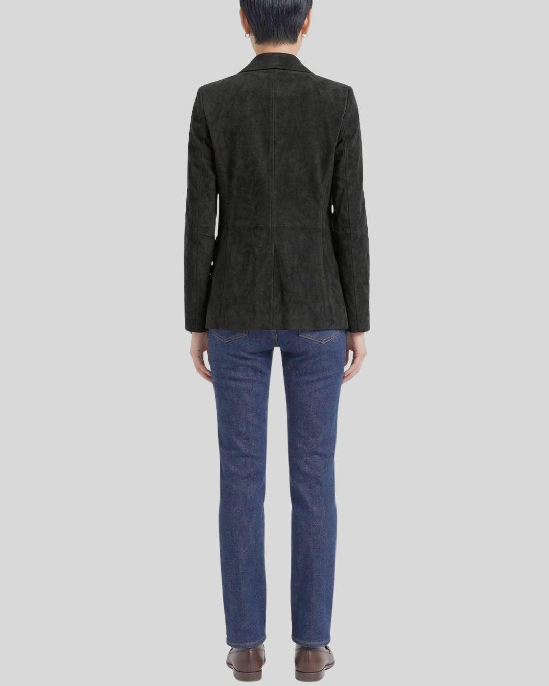 Onyx Arc Black Suede Blazer