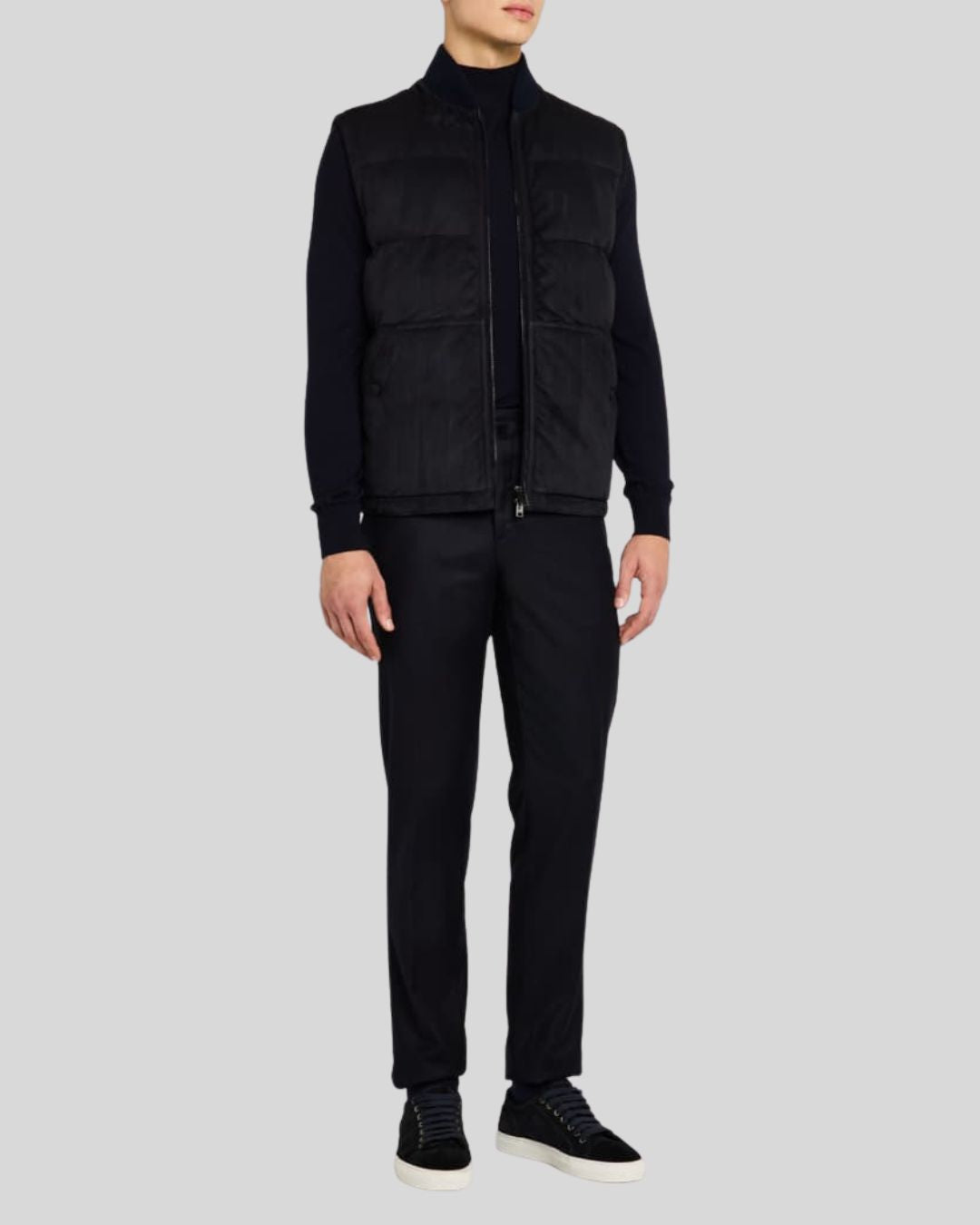 full outfit with shadowline suede vest and black outfit