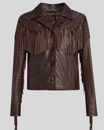 Sierra Dust Western Leather Fringe Jacket