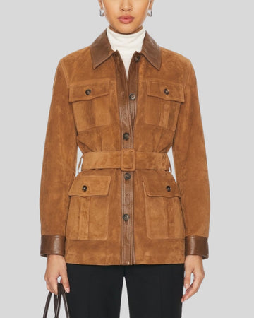 Sierra Trail Brown Suede Safari Jacket